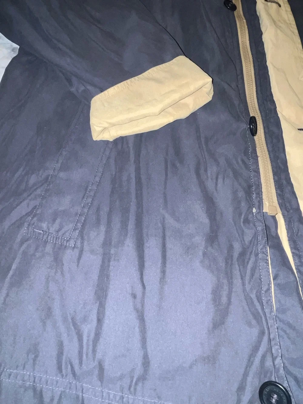 Men's Paul & Shark Reversible Navy/ Tan Windbreaker jacket